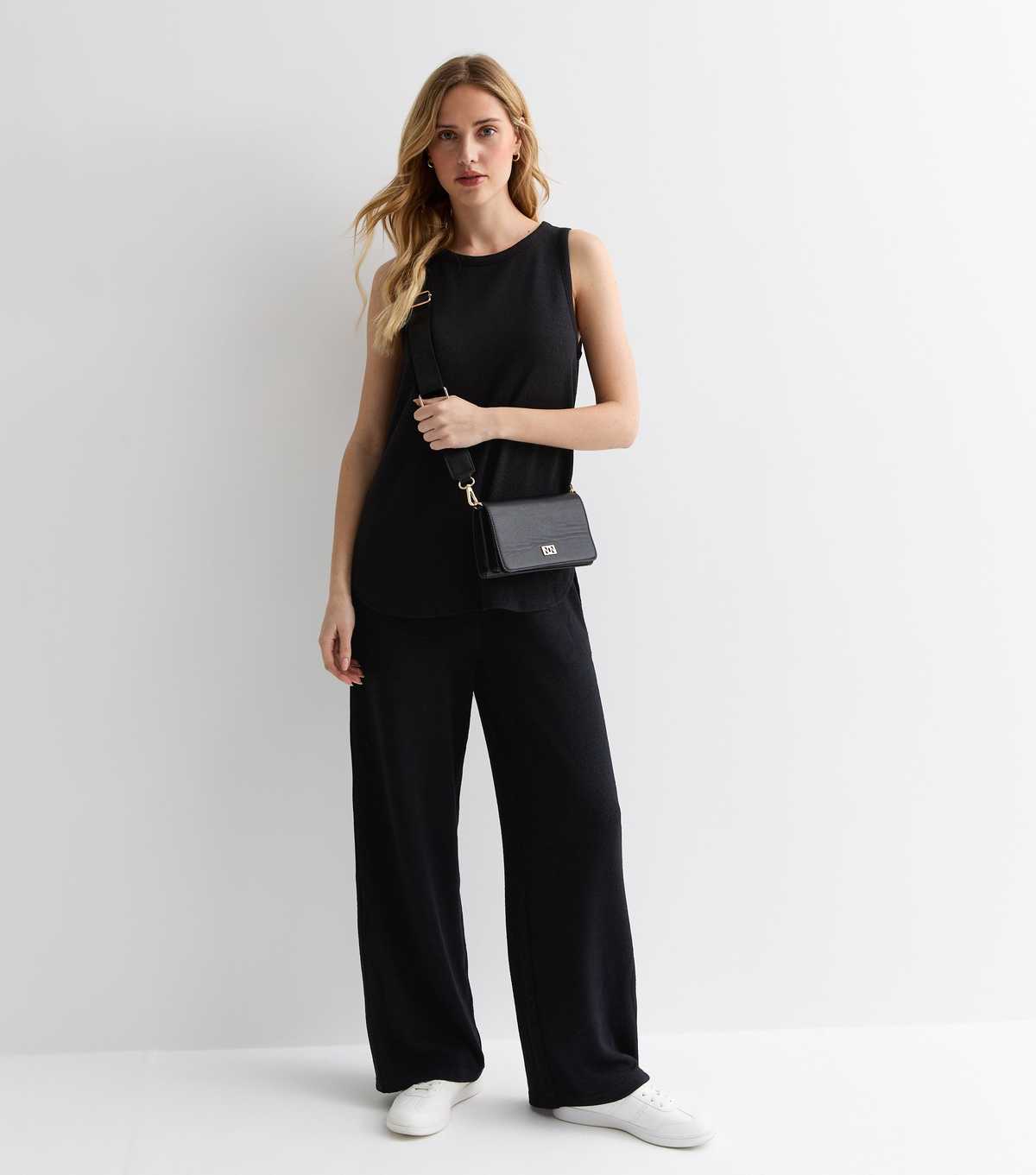 Ensemble pantalon en lin pour femmes, élégant, mode décontractée, haut sans manches et pantalon