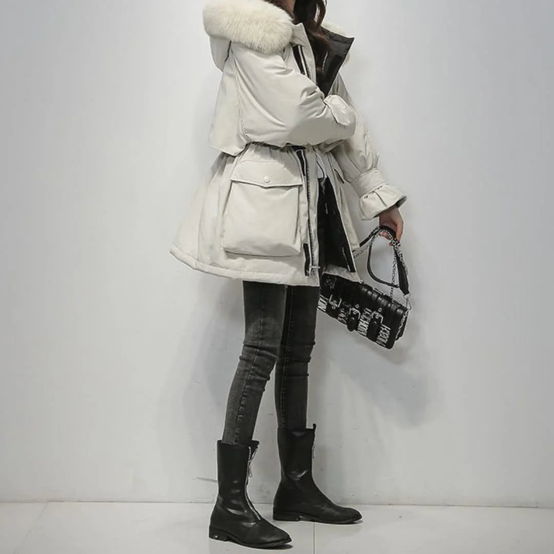 Parka avec Col Imitation Fourrure pour femme Idéale pour l 'Hiver