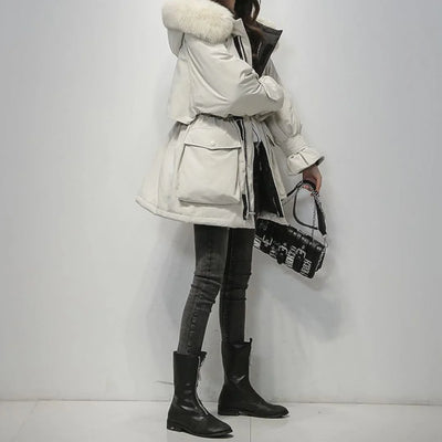 Parka avec Col Imitation Fourrure pour femme Idéale pour l 'Hiver