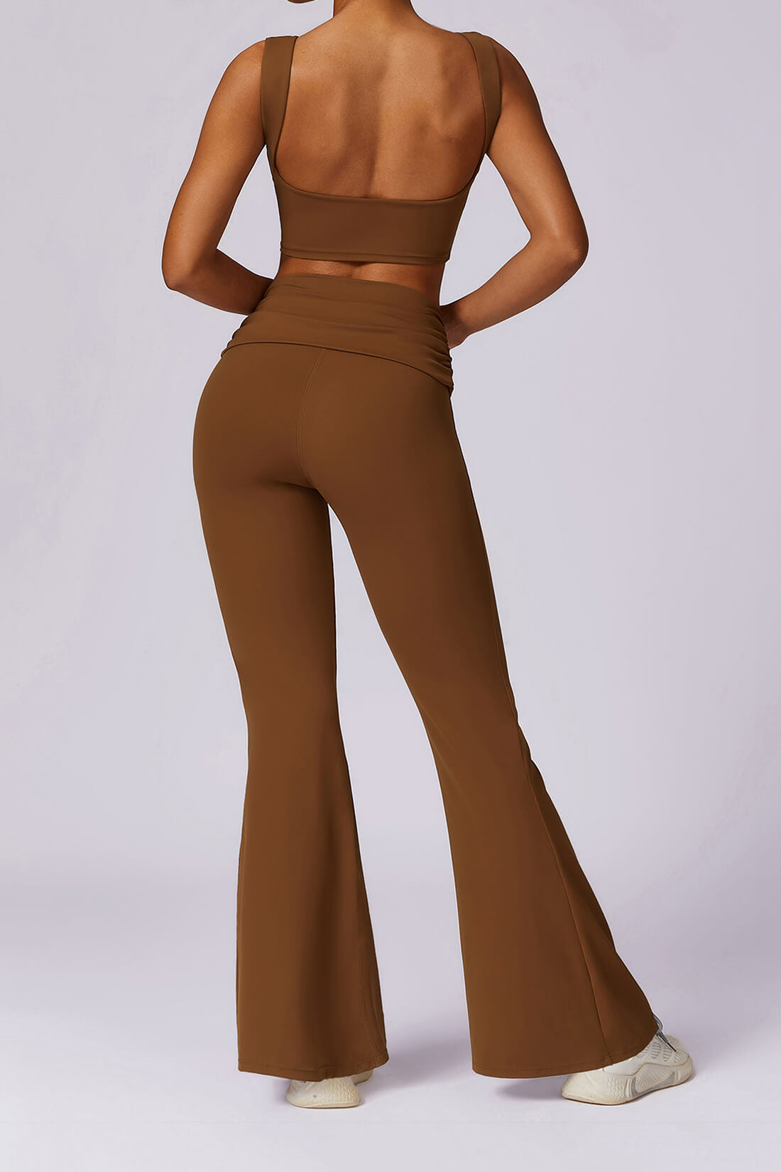 Ensemble Yoga Femme - Legging Taille Haute & Haut - Tenue Sport 2 Pièces Sans Coutures - Survêtement Fitness