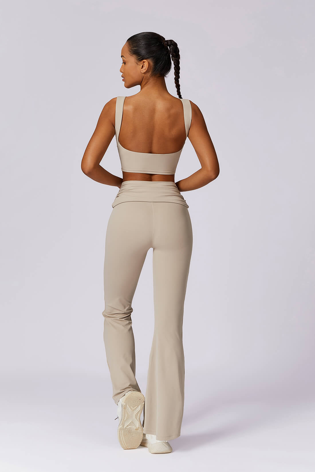 Ensemble Yoga Femme - Legging Taille Haute & Haut - Tenue Sport 2 Pièces Sans Coutures - Survêtement Fitness