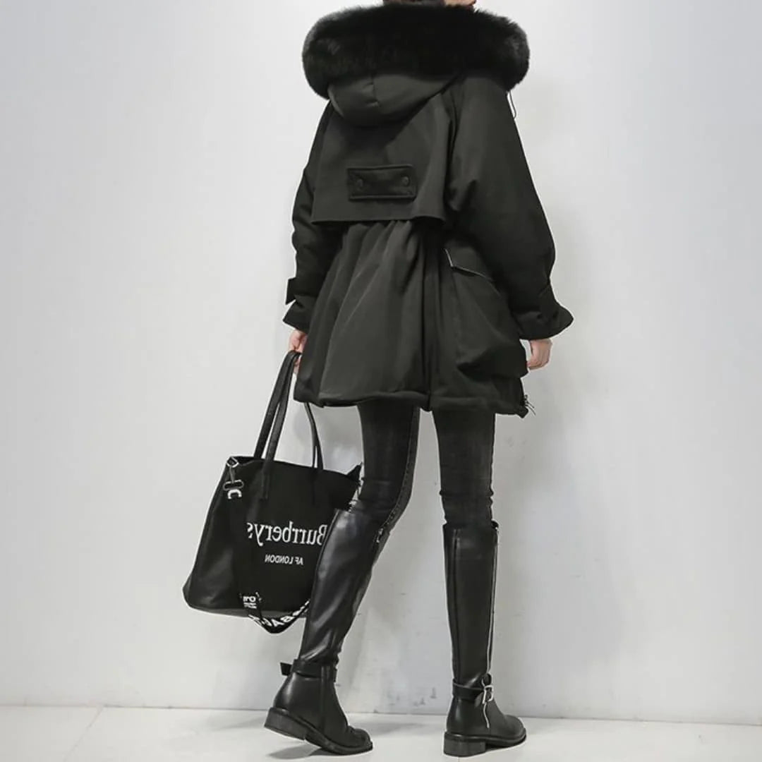 Parka avec Col Imitation Fourrure pour femme Idéale pour l 'Hiver