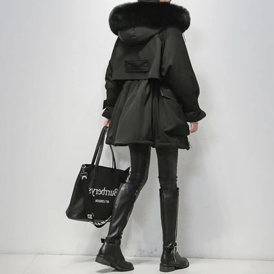 Parka avec Col Imitation Fourrure pour femme Idéale pour l 'Hiver