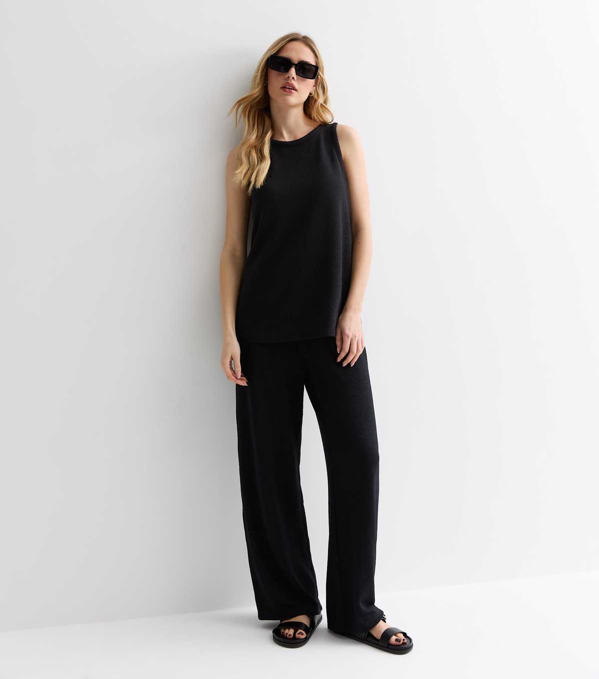 Ensemble pantalon en lin pour femmes, élégant, mode décontractée, haut sans manches et pantalon