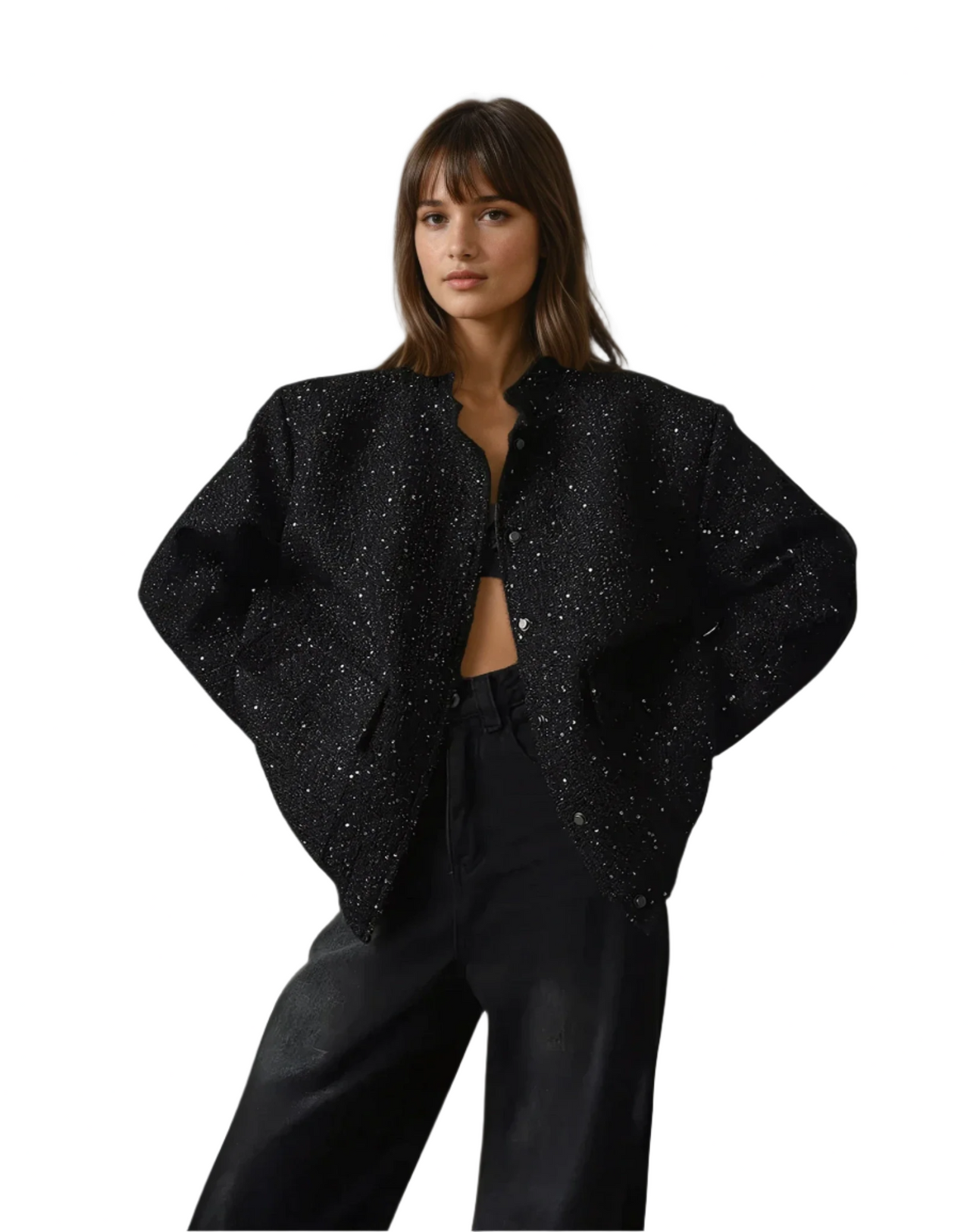 Veste Femme Sequins – Style Vintage Chic