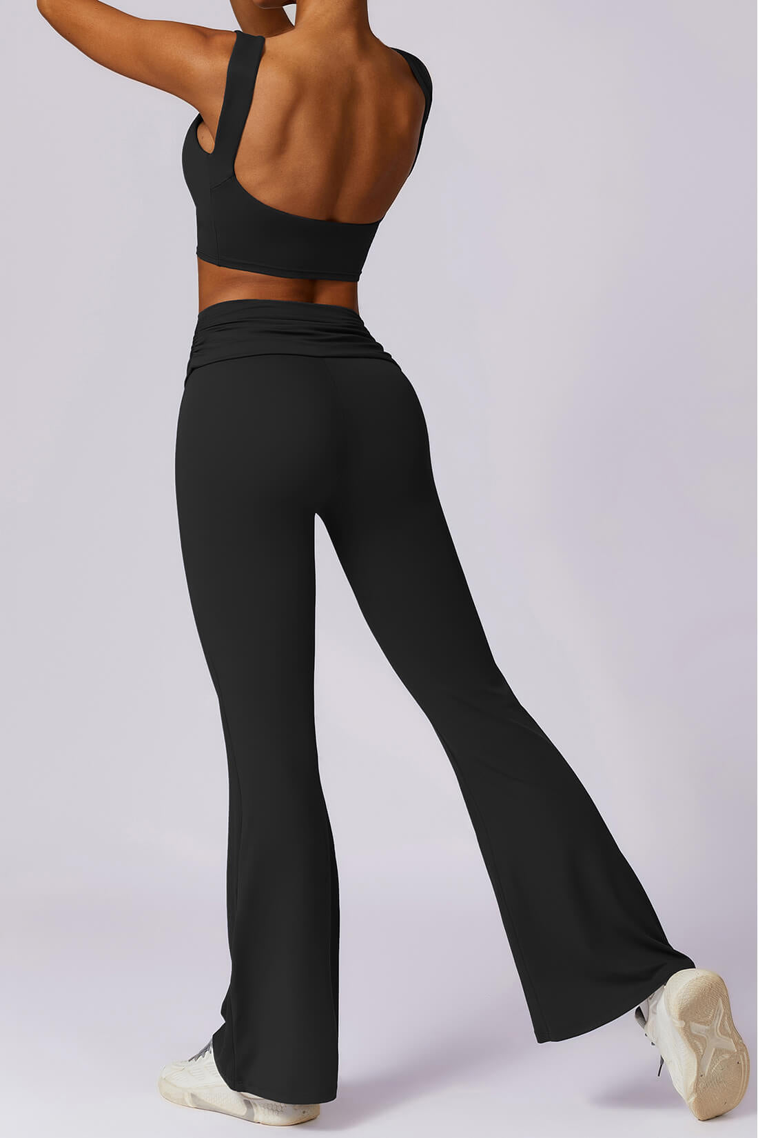 Ensemble Yoga Femme - Legging Taille Haute & Haut - Tenue Sport 2 Pièces Sans Coutures - Survêtement Fitness