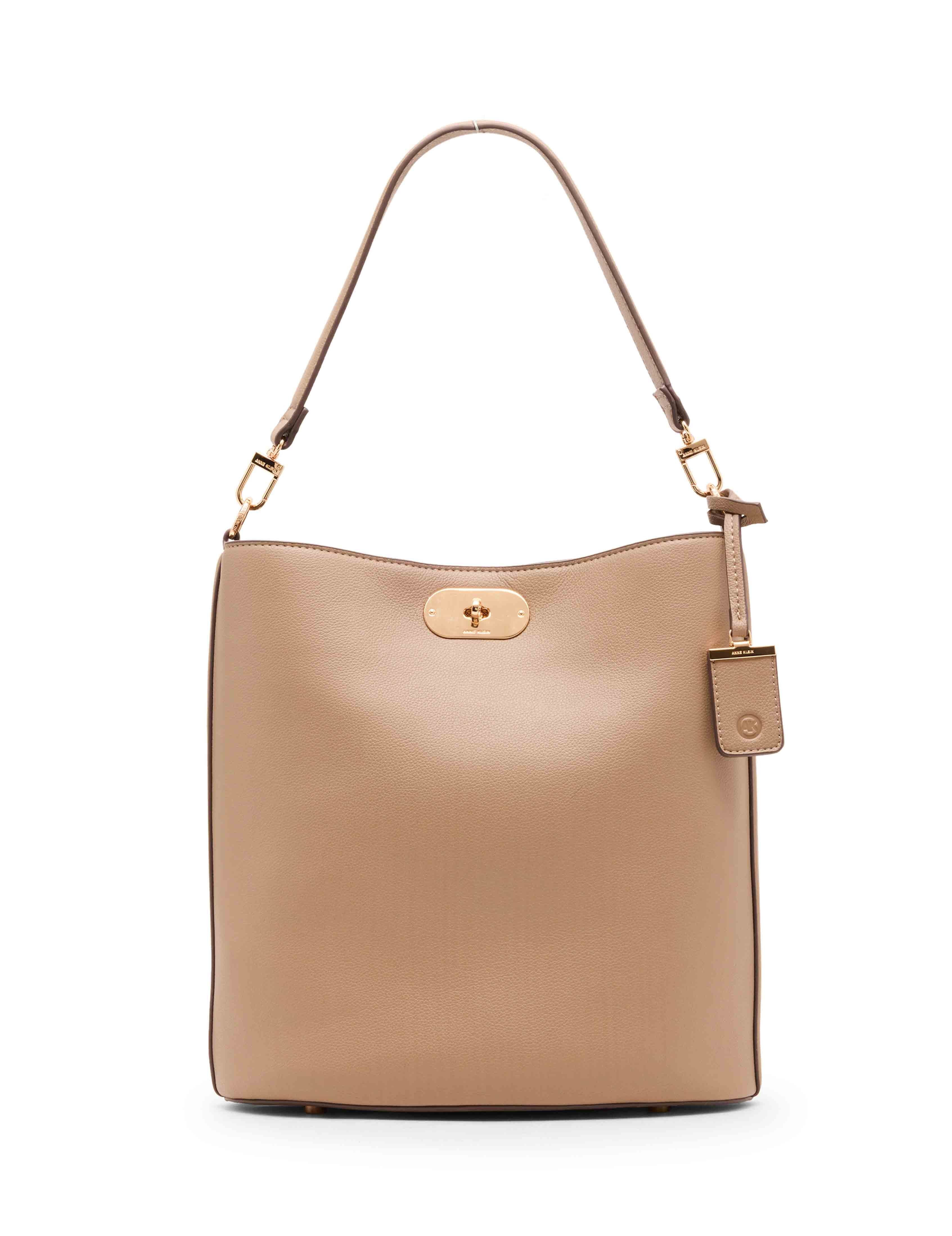 Medium Oval Turnlock Bucket with Convertible Strap