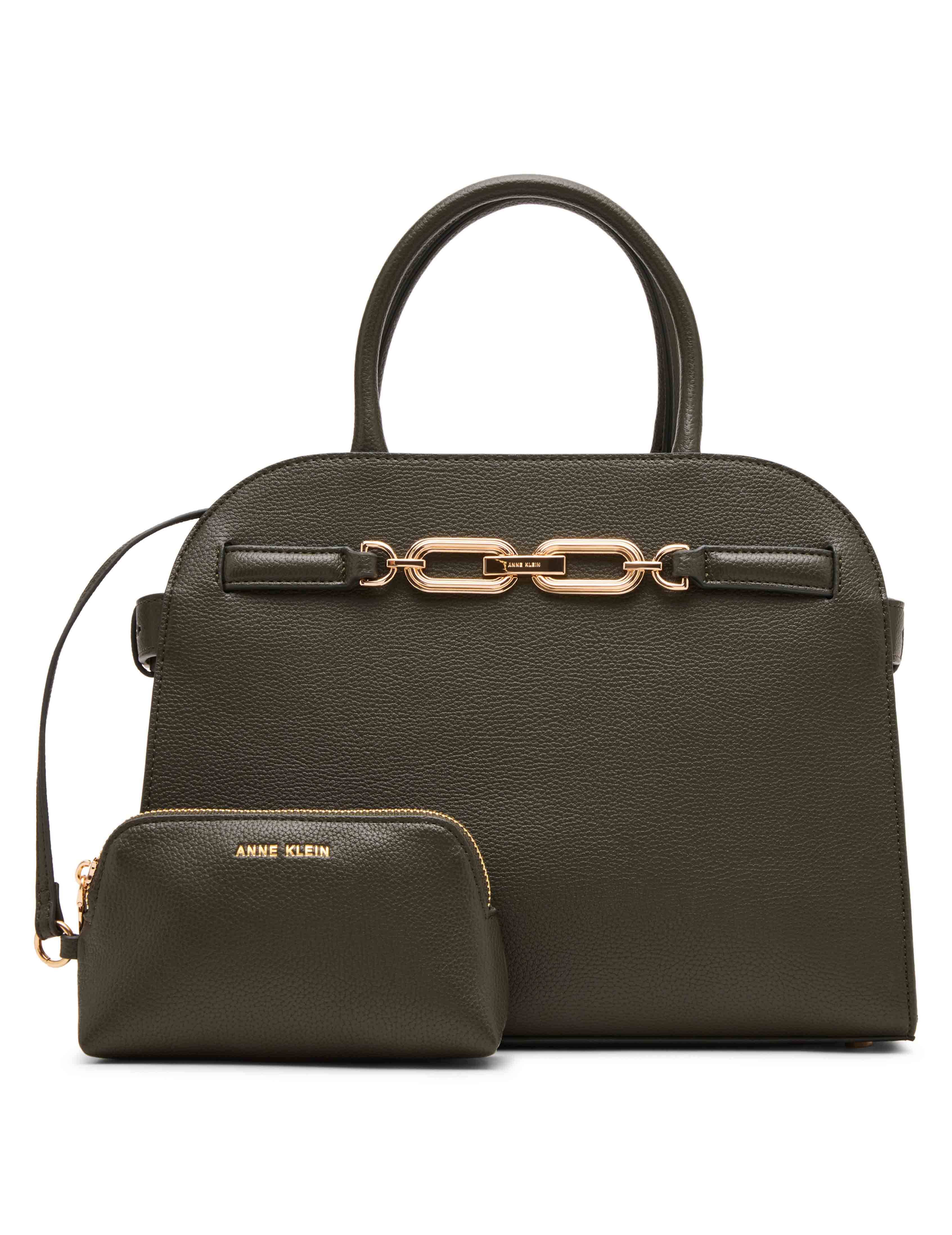 Medium Curved Satchel with Convertible Strap