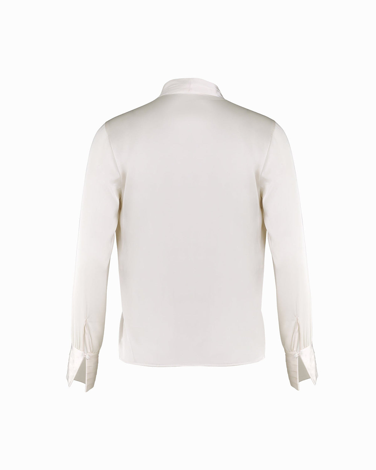 Haut à col en V et poignets plissés