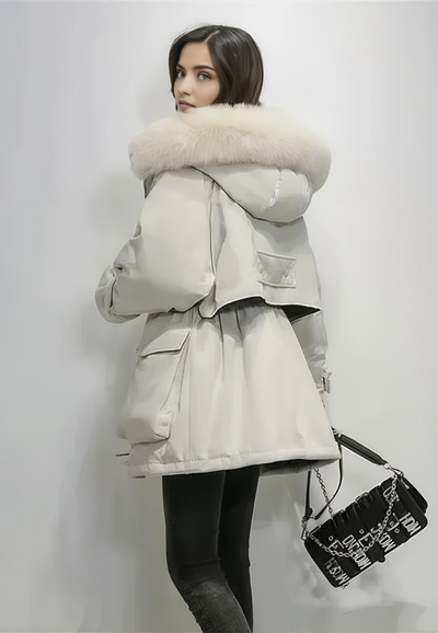 Parka avec Col Imitation Fourrure pour femme Idéale pour l 'Hiver